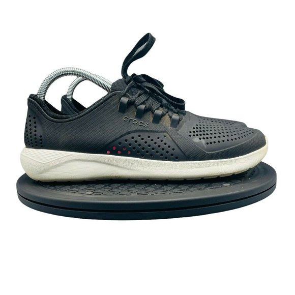 croc tennis shoes womens black